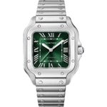 Cartier Santos WSSA0061 (2024) - Green dial 35 mm Steel case (1/1)