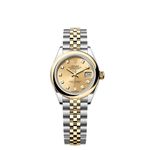 Rolex Lady-Datejust 279163 (2025) - Champagne wijzerplaat 28mm Goud/Staal (1/1)