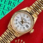 Rolex Lady-Datejust 69178 (1987) - Wit wijzerplaat 26mm Geelgoud (6/8)