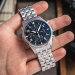 IWC Pilot Chronograph IW377704 (Onbekend (willekeurig serienummer)) - Zwart wijzerplaat 43mm Staal (5/8)