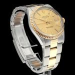 Rolex Oyster Perpetual Date 15053 (1982) - Champagne dial 34 mm Gold/Steel case (5/7)