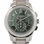 Patek Philippe Annual Calendar Chronograph 5905/1A-001 (2023) - Groen wijzerplaat 42mm Staal (1/8)