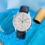 IWC Portuguese Chronograph IW371202 (Onbekend (willekeurig serienummer)) - Zilver wijzerplaat 41mm Staal (1/8)