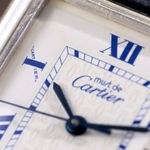 Cartier Tank 2414 (1990) - White dial 26 mm Silver case (2/7)