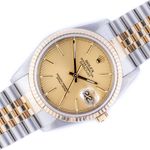 Rolex Datejust 36 16233 (2001) - Champagne dial 36 mm Gold/Steel case (1/7)