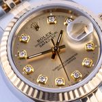 Rolex Lady-Datejust 69173 (1996) - Champagne wijzerplaat 26mm Goud/Staal (2/8)