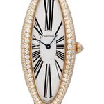 Cartier Baignoire WJBA0006 (2026) - Zilver wijzerplaat 47mm Roségoud (1/1)