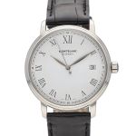 Montblanc Tradition 112.611 (2023) - White dial 37 mm Steel case (1/3)