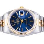 Rolex Datejust 36 16233 (1990) - Blue dial 36 mm Gold/Steel case (5/8)