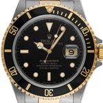 Rolex Submariner Date 16613 (1994) - Zwart wijzerplaat 40mm Goud/Staal (1/8)