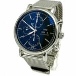 IWC Portofino Chronograph IW391030 (Onbekend (willekeurig serienummer)) - Zwart wijzerplaat 42mm Staal (1/10)