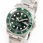Rolex Submariner Date 116610LV (2010) - Green dial 40 mm Steel case (1/8)
