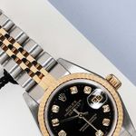 Rolex Lady-Datejust 69173 (1997) - Black dial 26 mm Gold/Steel case (3/8)
