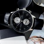 IWC Portuguese Chronograph IW371401 (2008) - Silver dial 41 mm Steel case (1/8)