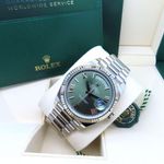 Rolex Day-Date 40 228239 (2024) - Green dial 40 mm White Gold case (3/8)