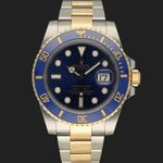 Rolex Submariner Date 116613LB (2014) - Blauw wijzerplaat 40mm Goud/Staal (3/8)