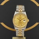 Rolex Datejust 36 16233 (2004) - Gold dial 36 mm Gold/Steel case (1/7)