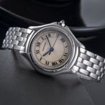 Cartier Cougar W35001F5 (1990) - Zilver wijzerplaat 26mm Staal (2/8)
