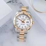 Rolex Datejust Turn-O-Graph 116263 (Unknown (random serial)) - White dial 36 mm Gold/Steel case (3/8)