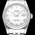 Rolex Datejust 36 16234 (2002) - White dial 36 mm Steel case (1/8)