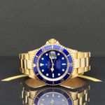 Rolex Submariner Date 16618 (1991) - Blue dial 40 mm Yellow Gold case (4/7)