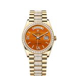 Rolex Day-Date 36 128348RBR (2025) - Oranje wijzerplaat 36mm Geelgoud (1/1)