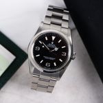 Rolex Explorer 114270 (2004) - Zwart wijzerplaat 36mm Staal (1/8)