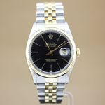 Rolex Datejust 36 16013 (1979) - Zwart wijzerplaat 36mm Goud/Staal (1/8)