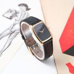 Baume & Mercier Vintage 37061 (1970) - Black dial 28 mm Yellow Gold case (4/8)