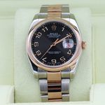 Rolex Datejust 36 116201 (Onbekend (willekeurig serienummer)) - Zwart wijzerplaat 36mm Goud/Staal (2/8)