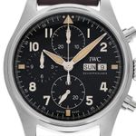 IWC Pilot Spitfire Chronograph IW387903 (2024) - Zwart wijzerplaat 41mm Staal (1/7)