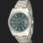 Rolex Datejust 41 126334 (2023) - Groen wijzerplaat 41mm Staal (1/8)