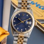 Rolex Datejust 36 16013 (1975) - Blauw wijzerplaat 36mm Goud/Staal (3/8)