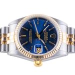 Rolex Datejust 31 68273 (1991) - Blue dial 31 mm Gold/Steel case (6/8)