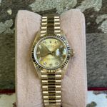 Rolex Lady-Datejust 69178 (1991) - Champagne dial 26 mm Yellow Gold case (6/8)