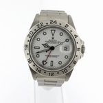 Rolex Explorer II 16570 (1996) - Wit wijzerplaat 40mm Staal (1/4)
