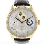 IWC Portuguese Perpetual Calendar IW502106 (2005) - Zilver wijzerplaat 44mm Geelgoud (1/6)