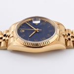 Rolex Datejust 36 16018 (1977) - Blue dial 36 mm Yellow Gold case (6/8)