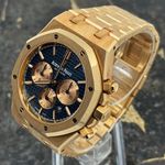 Audemars Piguet Royal Oak Chronograph 26331OR.OO.1220OR.01 (2018) - Blauw wijzerplaat 41mm Roségoud (8/8)