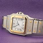 Cartier Santos 2961 (Onbekend (willekeurig serienummer)) - Wit wijzerplaat 29mm Goud/Staal (3/5)