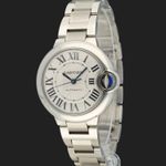 Cartier Ballon Bleu 33mm WSBB0044 (2021) - Silver dial 33 mm Steel case (1/8)