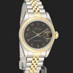 Rolex Lady-Datejust 69173 (1991) - Black dial 26 mm Gold/Steel case (4/8)