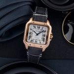 Cartier Santos WGSA0028 (2021) - Silver dial 35 mm Rose Gold case (1/8)