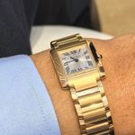 Cartier Tank Française WGTA0344 (2025) - Gold dial 21 mm Yellow Gold case (3/4)