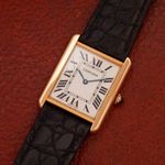 Cartier Tank Solo W1018855 (Onbekend (willekeurig serienummer)) - Zilver wijzerplaat 27mm Geelgoud (3/8)