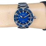 Oris Aquis Date 01 400 7769 6355-07 8 22 09PEB (2022) - Blauw wijzerplaat 42mm Staal (1/8)