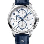 Maurice Lacroix Pontos Chronographe PT6388-SS001-120-4 (2024) - Wit wijzerplaat 43mm Staal (1/3)