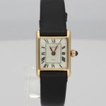 Cartier Tank 6711 (Unknown (random serial)) - Silver dial 25 mm Yellow Gold case (2/8)