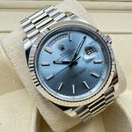 Rolex Day-Date 40 228236 (2024) - Blue dial 40 mm Platinum case (1/8)