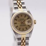 Rolex Lady-Datejust 69173 (1991) - Champagne wijzerplaat 26mm Goud/Staal (2/8)